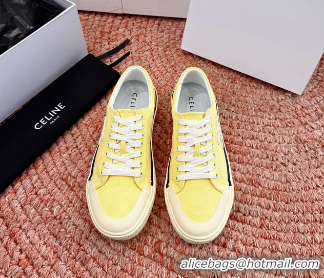 Super Quality Celine Alan Triomphe Canvas Sneakers 6051108 Yellow