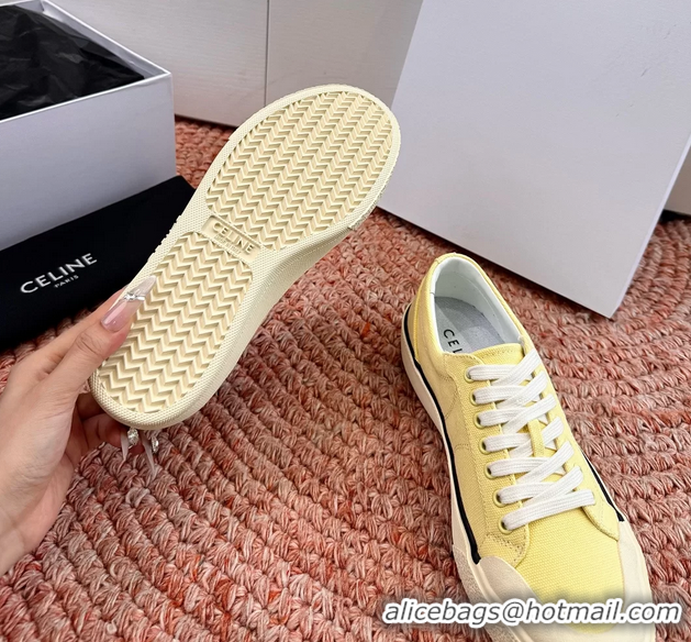 Super Quality Celine Alan Triomphe Canvas Sneakers 6051108 Yellow