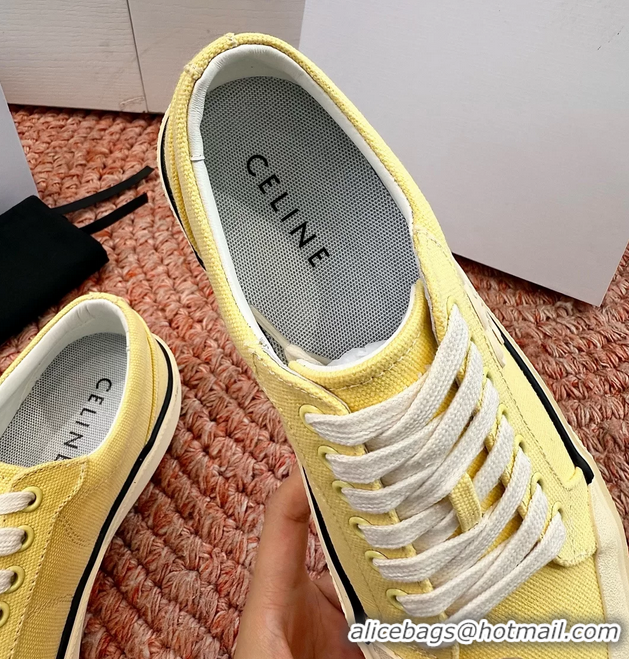 Super Quality Celine Alan Triomphe Canvas Sneakers 6051108 Yellow
