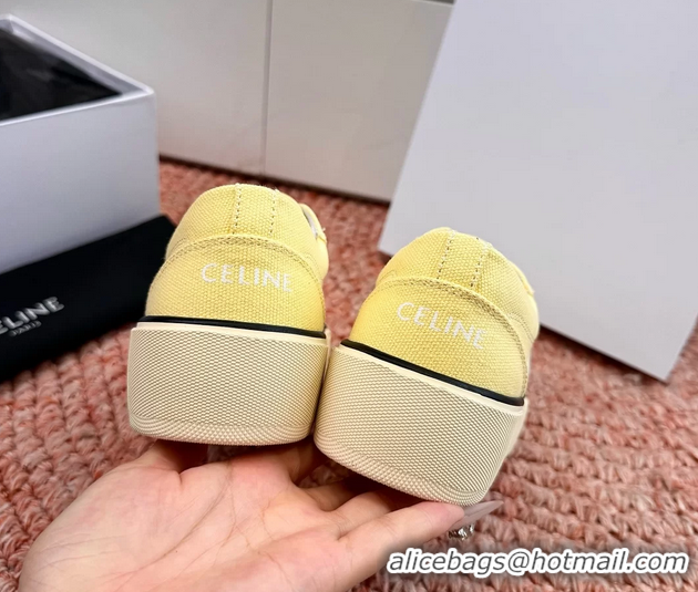 Super Quality Celine Alan Triomphe Canvas Sneakers 6051108 Yellow