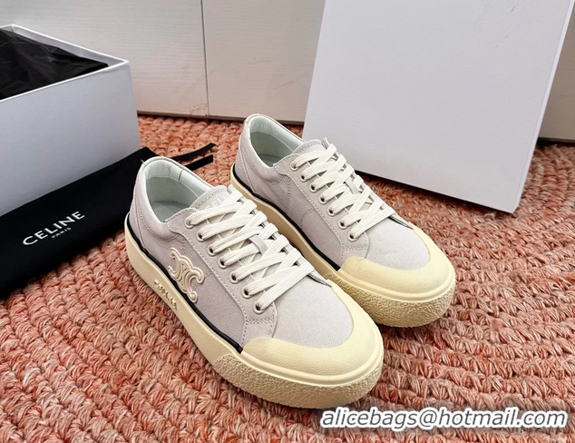 Top Quality Celine Alan Triomphe Canvas Sneakers 6051108 Gray