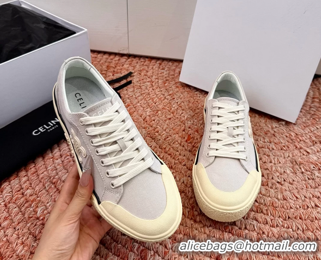 Top Quality Celine Alan Triomphe Canvas Sneakers 6051108 Gray