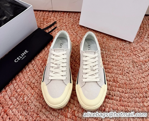 Top Quality Celine Alan Triomphe Canvas Sneakers 6051108 Gray