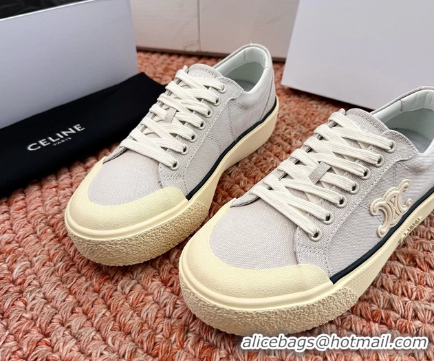 Top Quality Celine Alan Triomphe Canvas Sneakers 6051108 Gray
