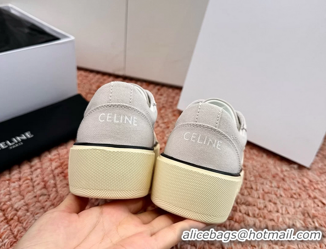 Top Quality Celine Alan Triomphe Canvas Sneakers 6051108 Gray
