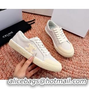 Reasonable Price Celine Alan Triomphe Canvas Sneakers 6051108 Light Gray