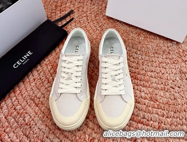 Reasonable Price Celine Alan Triomphe Canvas Sneakers 6051108 Light Gray