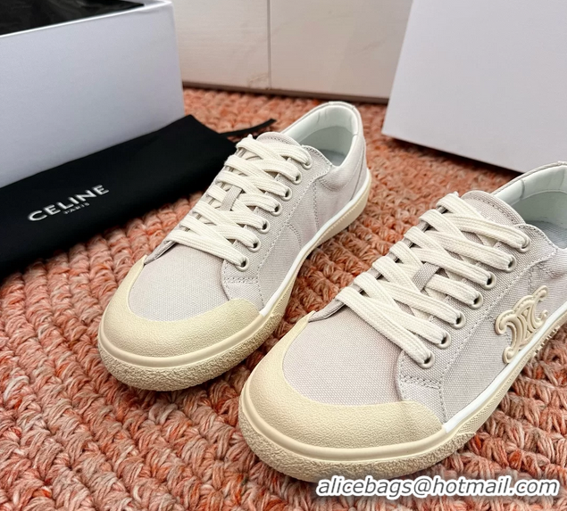 Reasonable Price Celine Alan Triomphe Canvas Sneakers 6051108 Light Gray