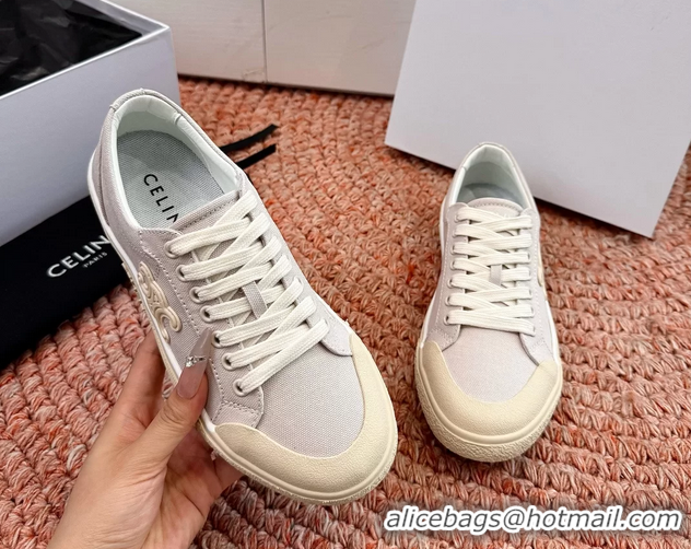 Reasonable Price Celine Alan Triomphe Canvas Sneakers 6051108 Light Gray