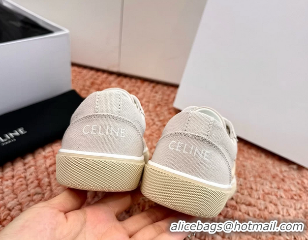 Reasonable Price Celine Alan Triomphe Canvas Sneakers 6051108 Light Gray