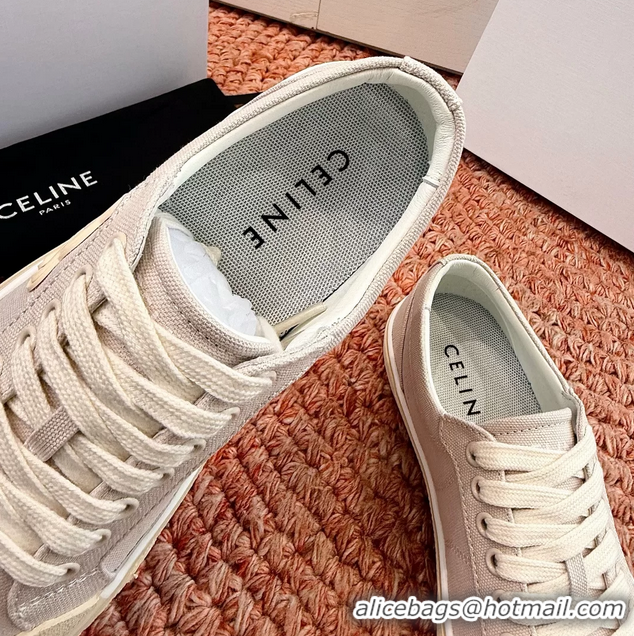 Reasonable Price Celine Alan Triomphe Canvas Sneakers 6051108 Light Gray