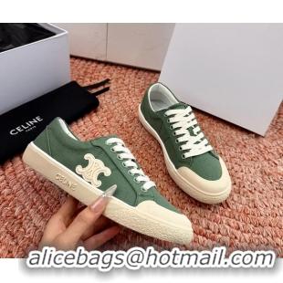 Affordable Price Celine Alan Triomphe Canvas Sneakers 6051108 Green