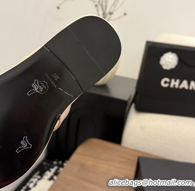 Lowest Price Chanel Leather Camellia Flower Terry Cloth Espadrille Slip Flops Thong Sandals Shoes Pink 6051303