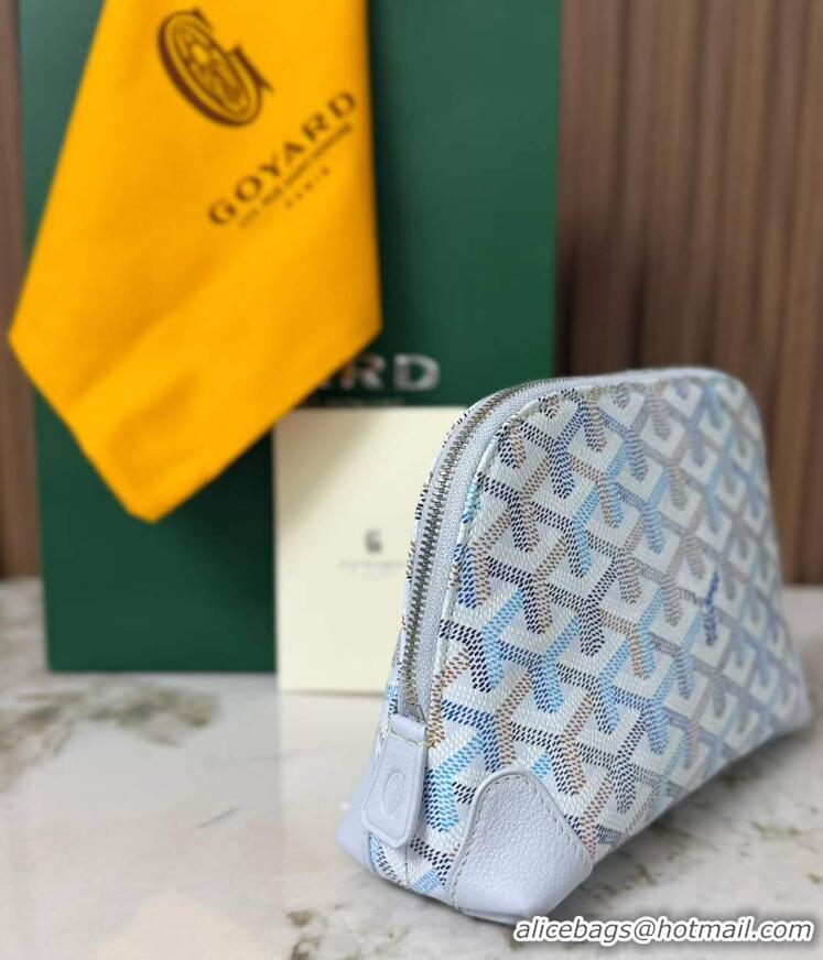 Buy Discount Goyard Vendome Cosmetic Bag G0819 Multicolored Polar Blue