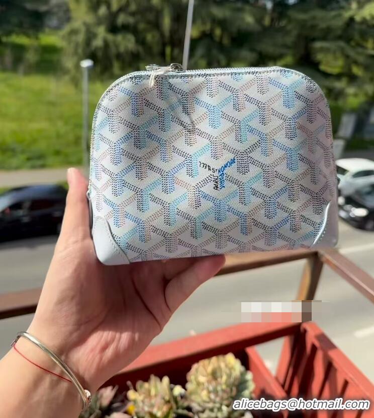 Buy Discount Goyard Vendome Cosmetic Bag G0819 Multicolored Polar Blue
