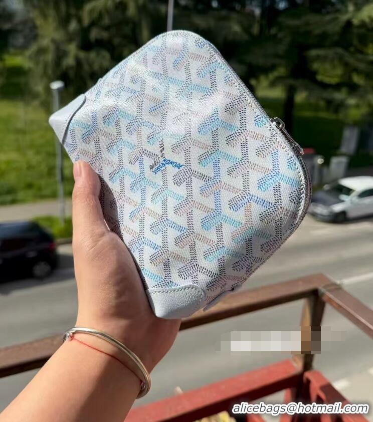 Buy Discount Goyard Vendome Cosmetic Bag G0819 Multicolored Polar Blue