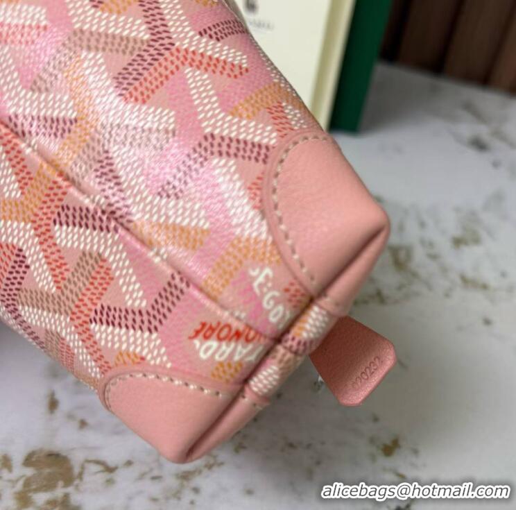 Inexpensive Goyard Vendome Cosmetic Bag G0819 Multicolored Powder Pink