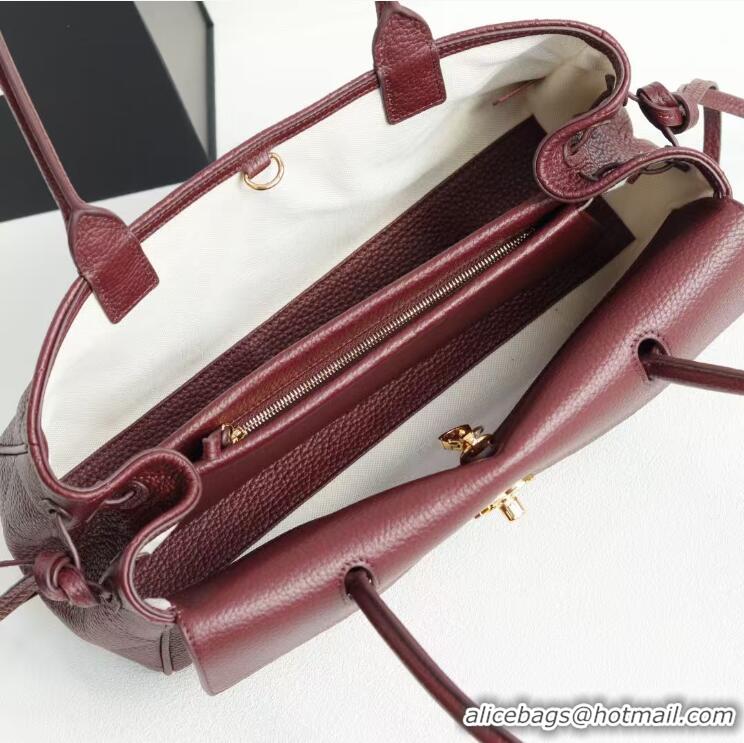 Famous Brand Chanel Small Shopping Bag in Grained Calfskin AS6288 Burgundy 2026