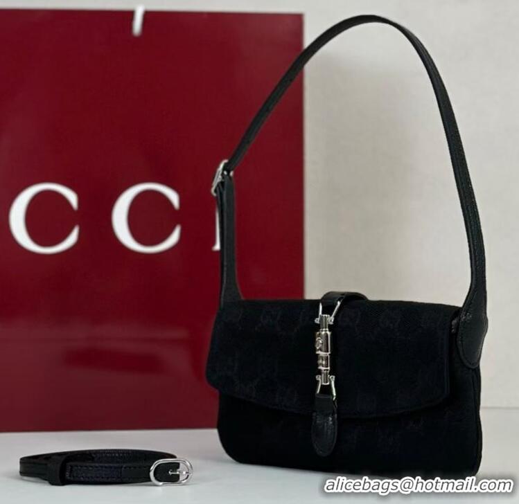 Buy Discount Gucci Jackie Small Shoulder Bag GG Canvas 867156 Black 2026
