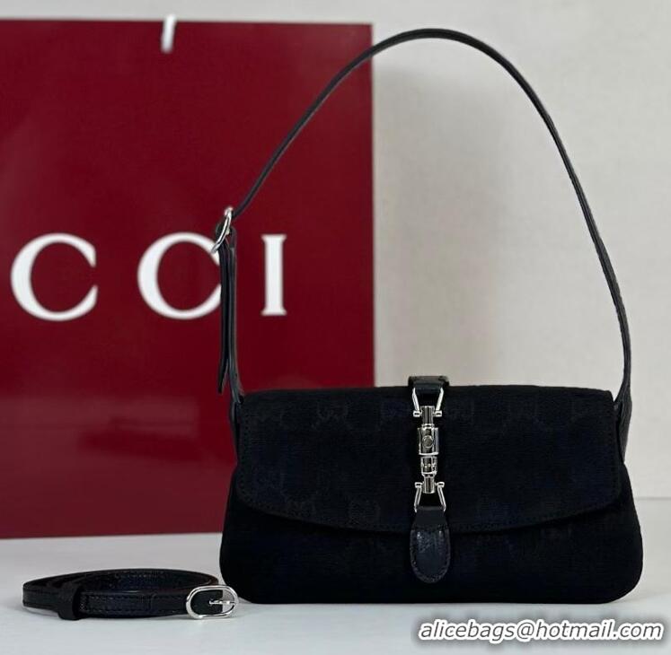Buy Discount Gucci Jackie Small Shoulder Bag GG Canvas 867156 Black 2026