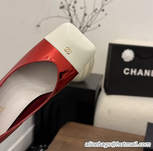 Unique Style Chanel CC Red Patent Leather Pumps 65MM 6051908