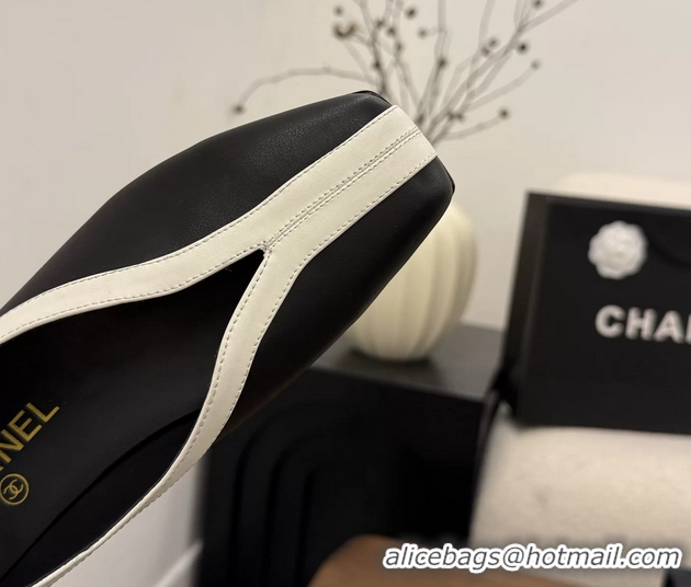 Classic Specials Chanel Black Calfskin Leather Flat Shoes 6052001
