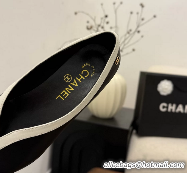 Classic Specials Chanel Black Calfskin Leather Flat Shoes 6052001