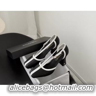 Best Price Chanel CC T Strap Black Calfskin Leather Pumps 6052004