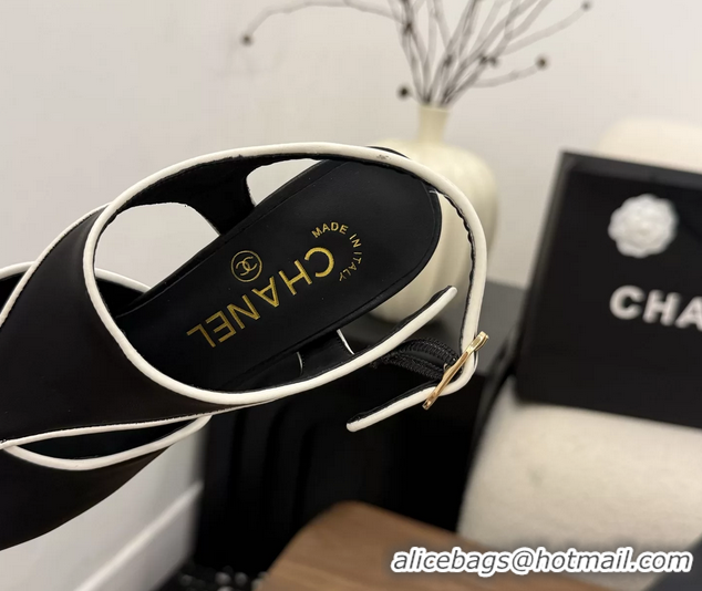 Luxury Chanel Black Calfskin Leather Slingback Pumps 90MM 6052105