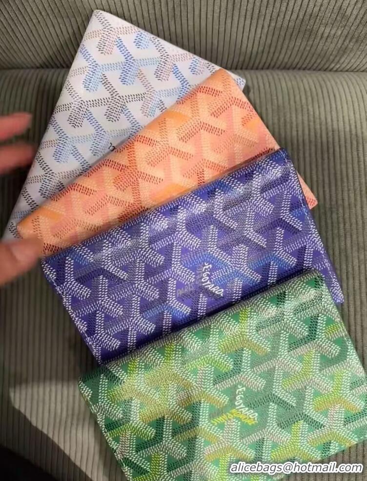Inexpensive Goyard Grenelle Passport Cover GY6103 Multicolored Polar Blue 2026