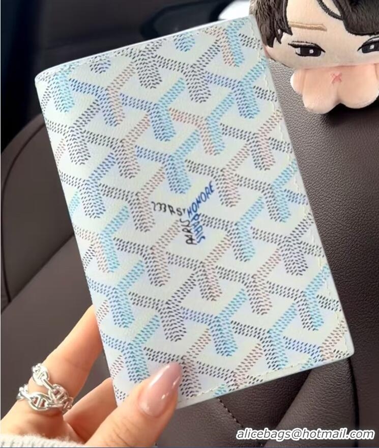 Inexpensive Goyard Grenelle Passport Cover GY6103 Multicolored Polar Blue 2026