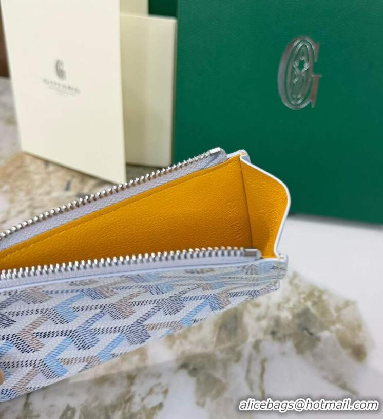 Discount Goyard Bourbon Zipped Card holder Wallet GY3321 Multicolored Polar Blue 2025