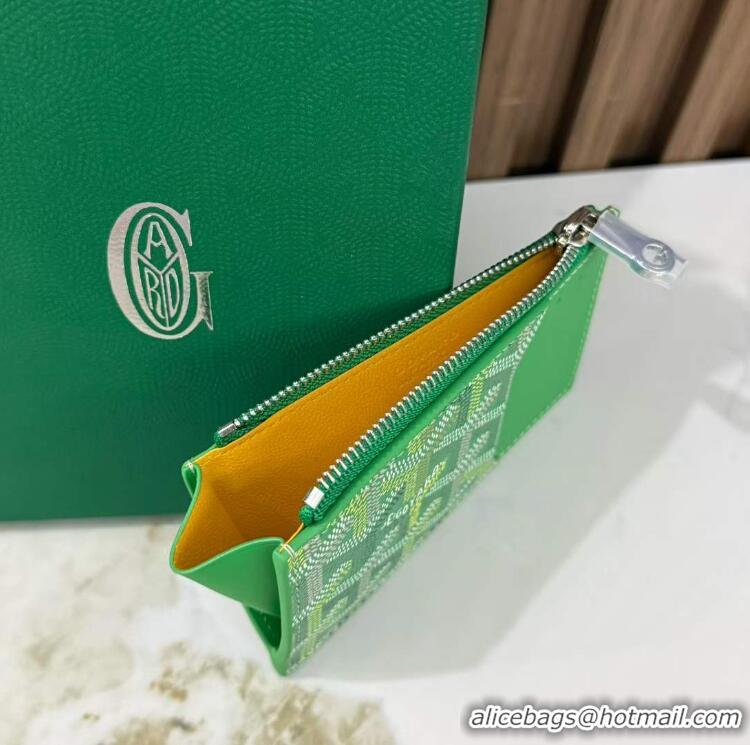 Big Discount Goyard Bourbon Zipped Card holder Wallet GY3321 Multicolored Meadow Green 2025