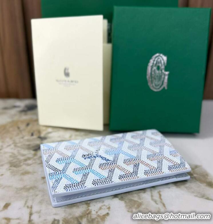 Famous Brand Goyard Saint-Pierre Card Wallet G3302 Multicolored Polar Blue