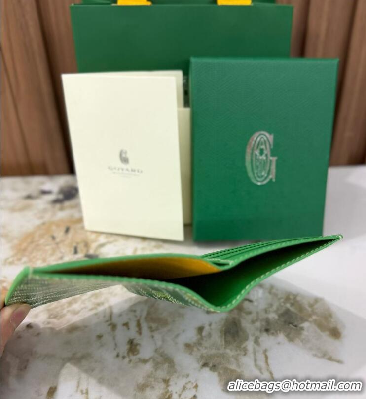 Luxury Cheap Goyard Saint-Pierre Card Wallet G3302 Multicolored Meadow Green