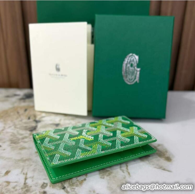 Luxury Cheap Goyard Saint-Pierre Card Wallet G3302 Multicolored Meadow Green