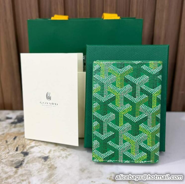 Luxury Cheap Goyard Saint-Pierre Card Wallet G3302 Multicolored Meadow Green