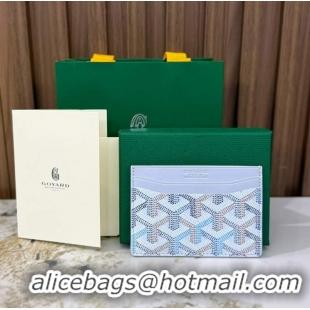 Shop Cheap Goyard Saint-Sulpice Card Case Wallet GY6030 Multicolored Polar Blue