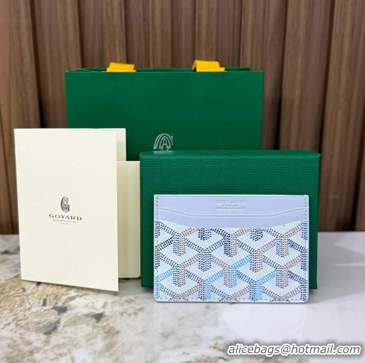 Shop Cheap Goyard Saint-Sulpice Card Case Wallet GY6030 Multicolored Polar Blue