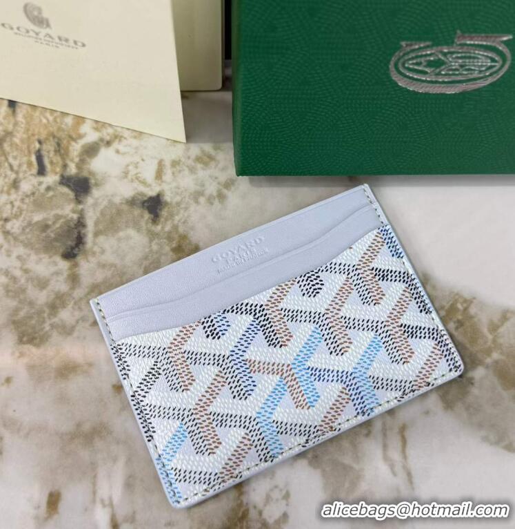 Shop Cheap Goyard Saint-Sulpice Card Case Wallet GY6030 Multicolored Polar Blue