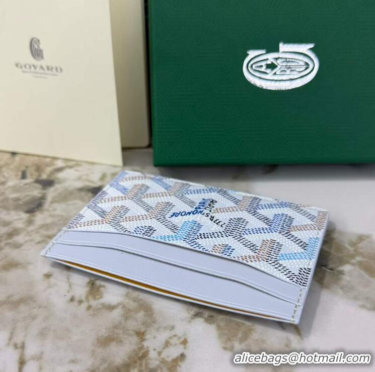 Shop Cheap Goyard Saint-Sulpice Card Case Wallet GY6030 Multicolored Polar Blue