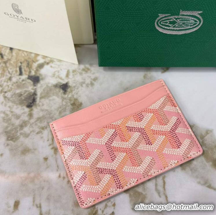 Top Design Goyard Saint-Sulpice Card Case Wallet GY6030 Multicolored Powder Pink