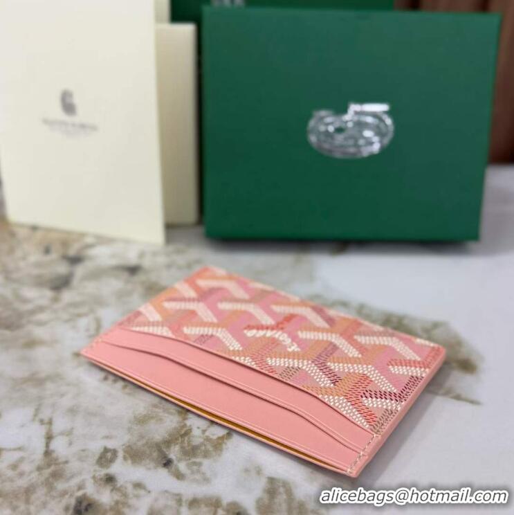 Top Design Goyard Saint-Sulpice Card Case Wallet GY6030 Multicolored Powder Pink