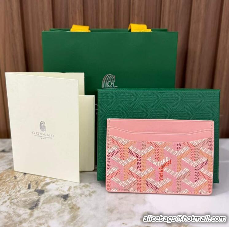 Top Design Goyard Saint-Sulpice Card Case Wallet GY6030 Multicolored Powder Pink
