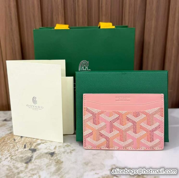 Top Design Goyard Saint-Sulpice Card Case Wallet GY6030 Multicolored Powder Pink