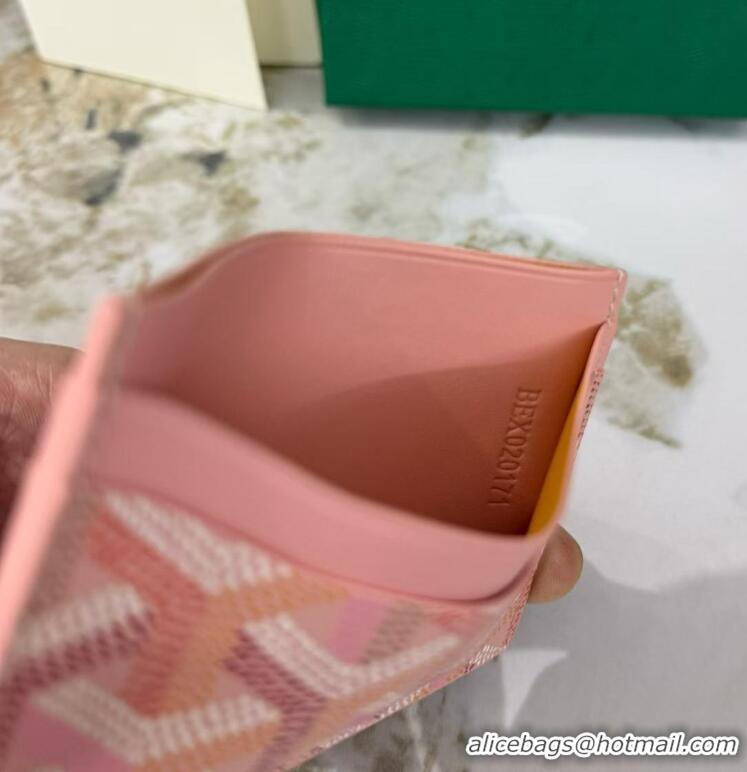 Top Design Goyard Saint-Sulpice Card Case Wallet GY6030 Multicolored Powder Pink
