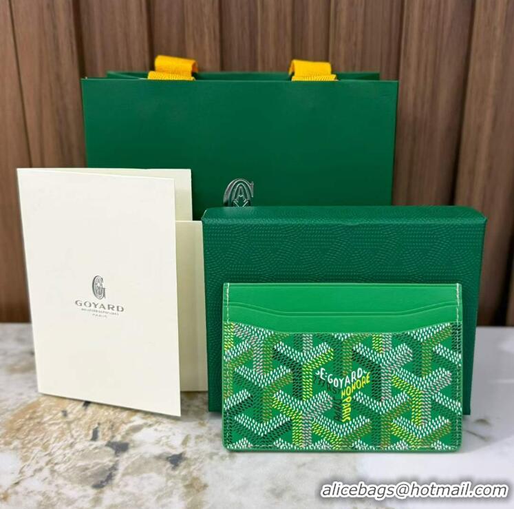 Discount Goyard Saint-Sulpice Card Case Wallet GY6030 Multicolored Meadow Green