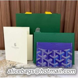 Best Quality Goyard Saint-Sulpice Card Case Wallet GY6030 Multicolored Blueberry Purple
