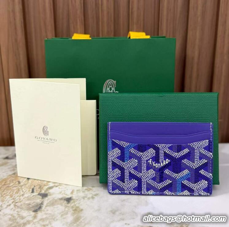 Best Quality Goyard Saint-Sulpice Card Case Wallet GY6030 Multicolored Blueberry Purple