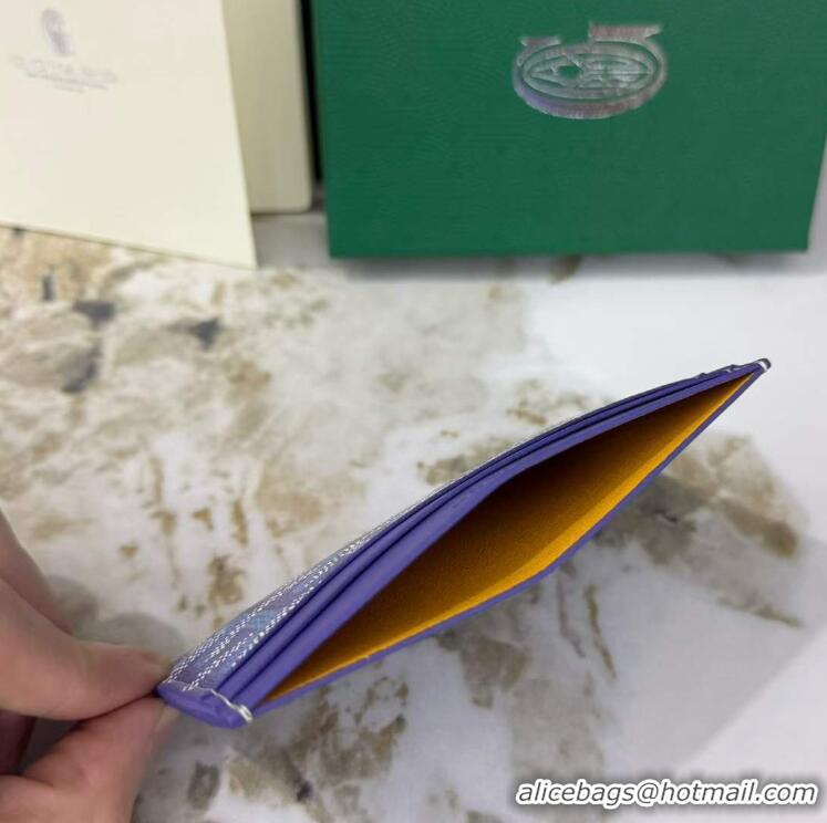 Best Quality Goyard Saint-Sulpice Card Case Wallet GY6030 Multicolored Blueberry Purple
